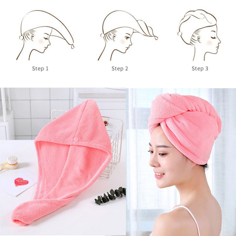 Microfiber-Magic Hair Drying Towel for Women-Pack of 3