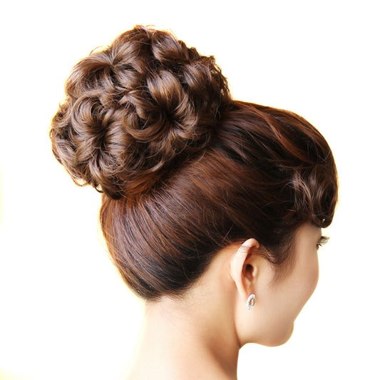 Curly Flower  Hair Jora - Rubber Band Hair Bun