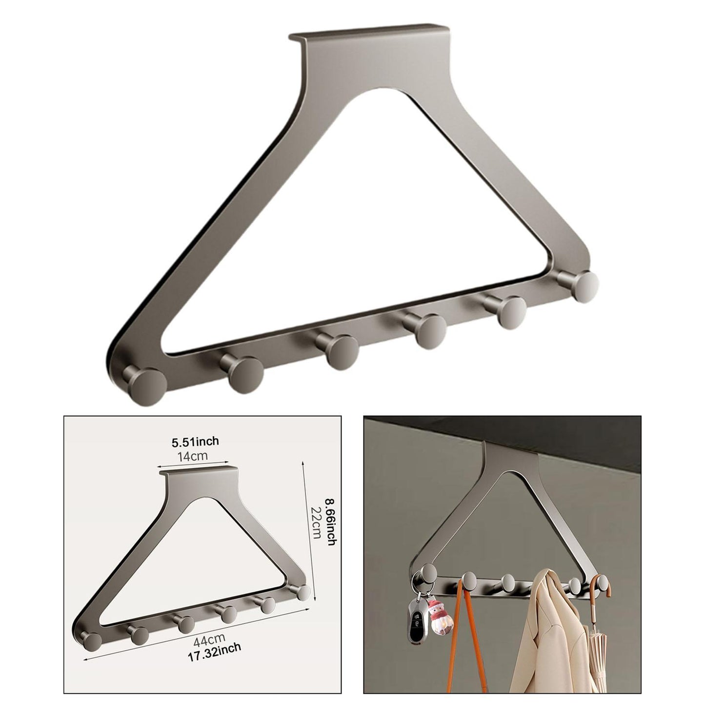 Multi-function with 6 Hooks Door Hanger Hook