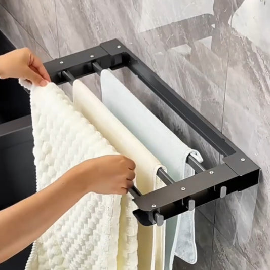 Space Saving Wall-Mounted Clothes Drying Folding Rack